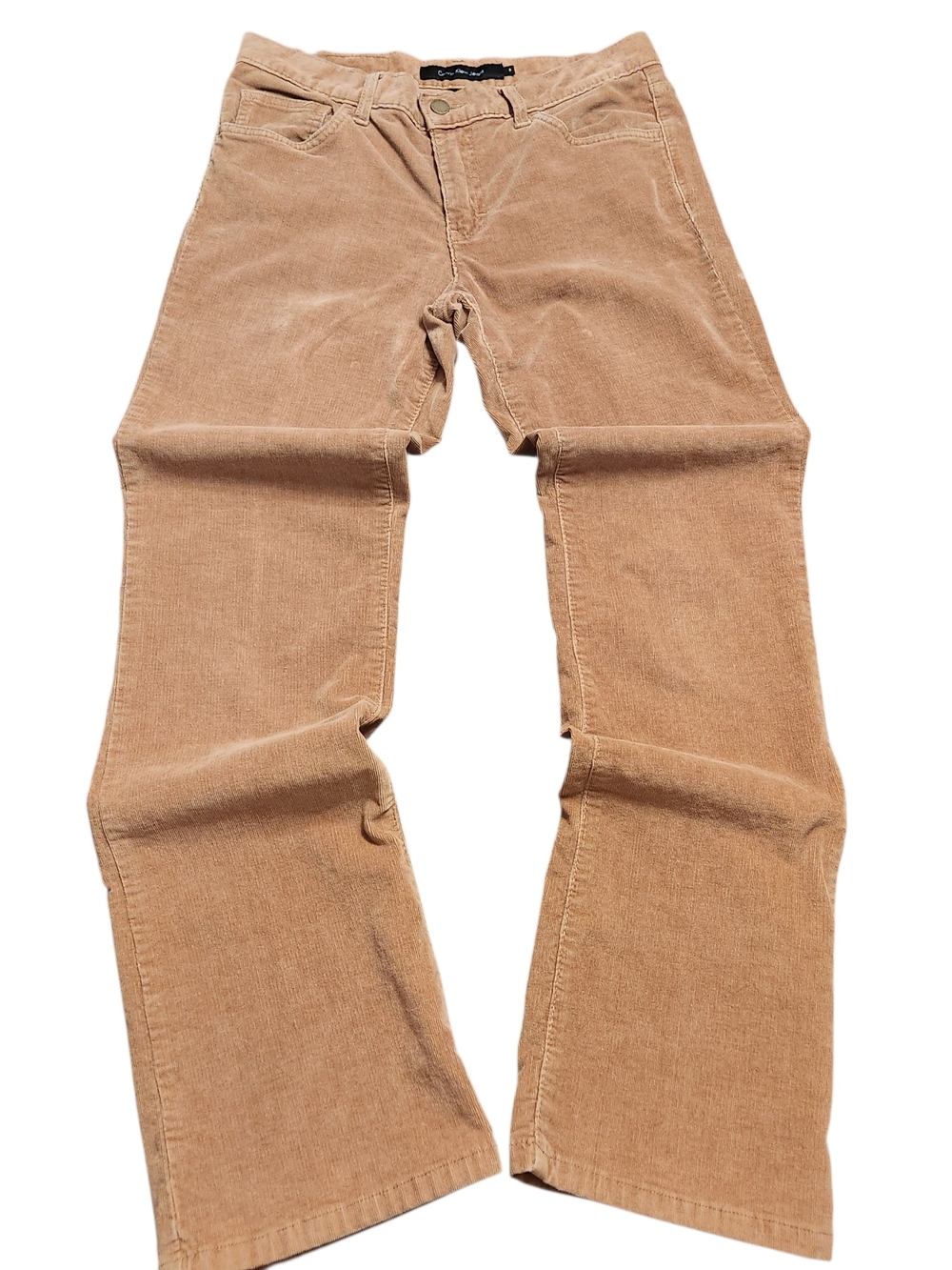 Calvin Klein Women's Size 6 Tan Camel Khaki Corduroy Boot Cut Pants Jeans Preppy